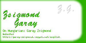 zsigmond garay business card